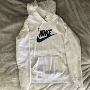 Nike Hoodie, White and Size M